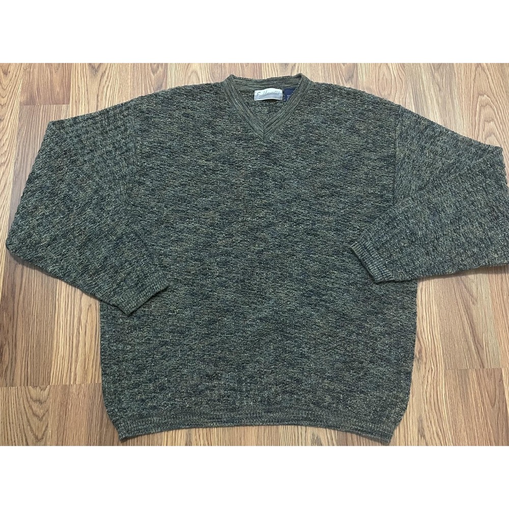 Fieldmaster Sweater Mens Large V-Neck Hand Framed USA Vintage